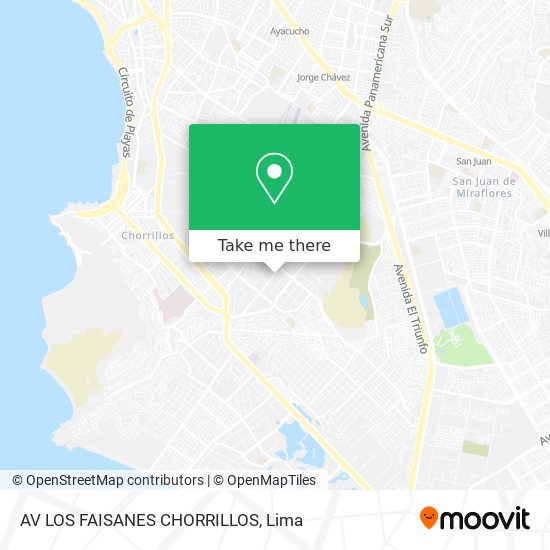 AV  LOS FAISANES  CHORRILLOS map