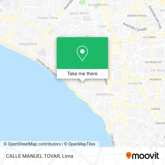 CALLE MANUEL TOVAR map