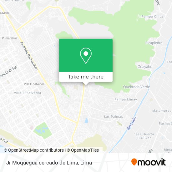 Mapa de Jr  Moquegua  cercado de Lima