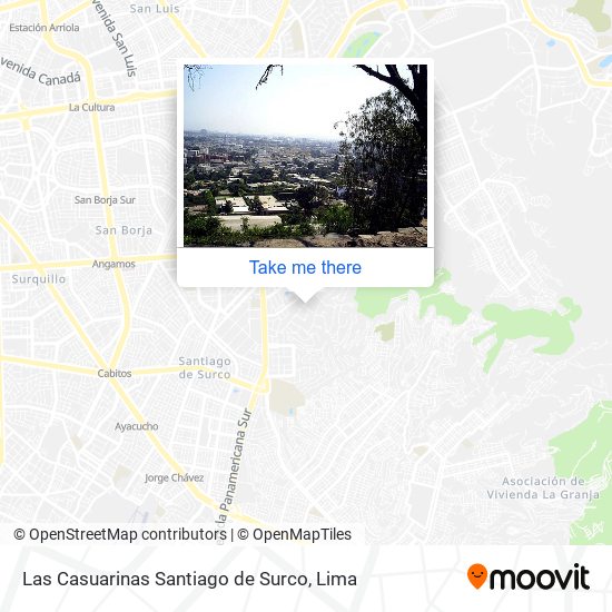 Las Casuarinas  Santiago de Surco map