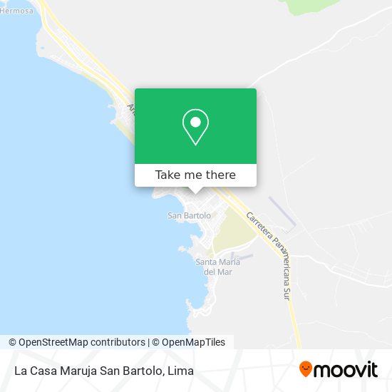 Mapa de La Casa Maruja San Bartolo