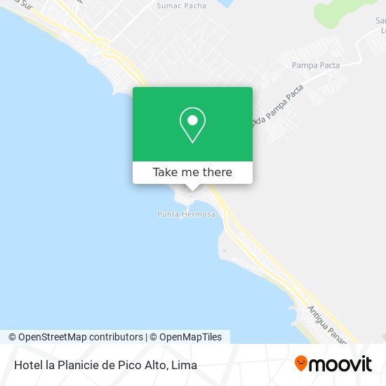 Mapa de Hotel la Planicie de Pico Alto