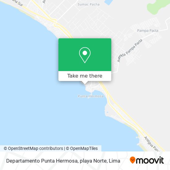 Departamento Punta Hermosa, playa Norte map