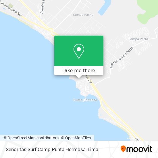 Señoritas Surf Camp Punta Hermosa map