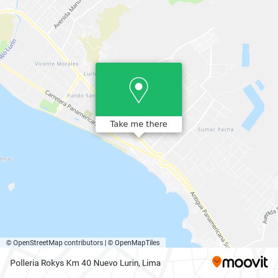 Polleria Rokys Km 40 Nuevo Lurin map