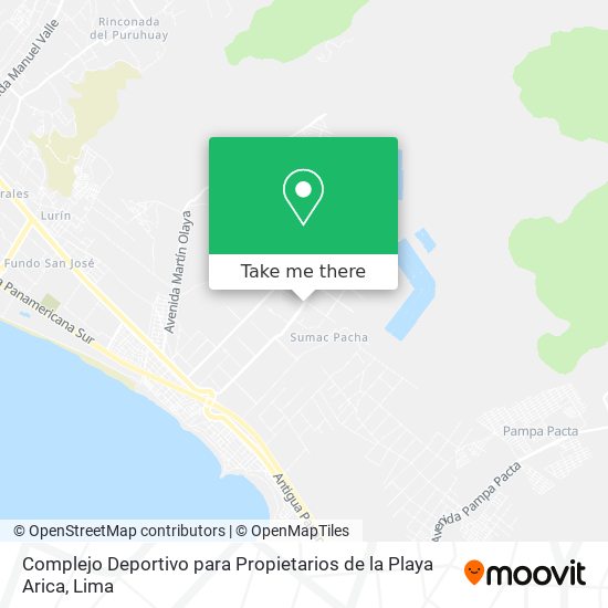 Complejo Deportivo para Propietarios de la Playa Arica map