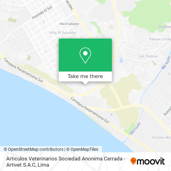 Articulos Veterinarios Sociedad Anonima Cerrada - Artivet S.A.C map