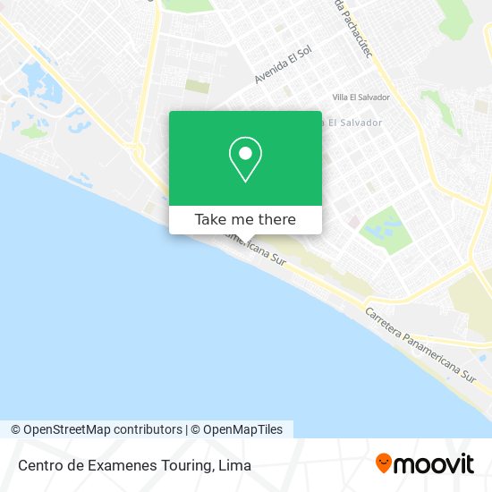 Centro de Examenes Touring map