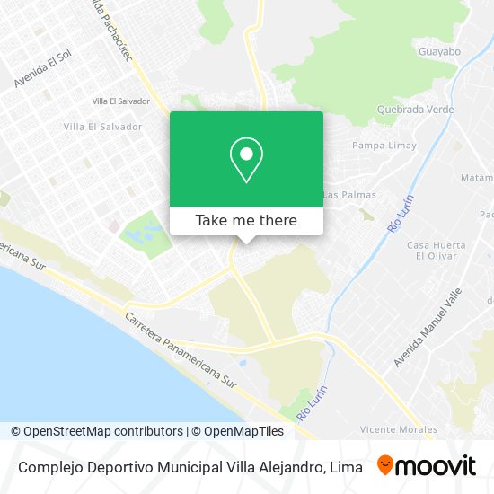 Mapa de Complejo Deportivo Municipal Villa Alejandro