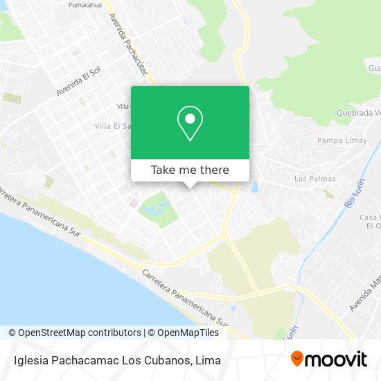 Mapa de Iglesia Pachacamac Los Cubanos