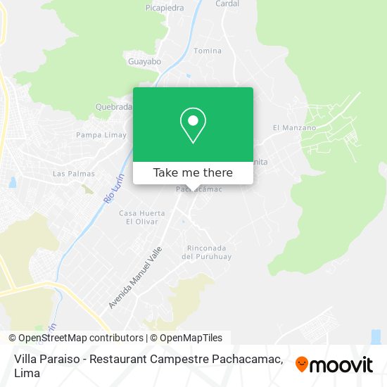 Villa Paraiso - Restaurant Campestre Pachacamac map
