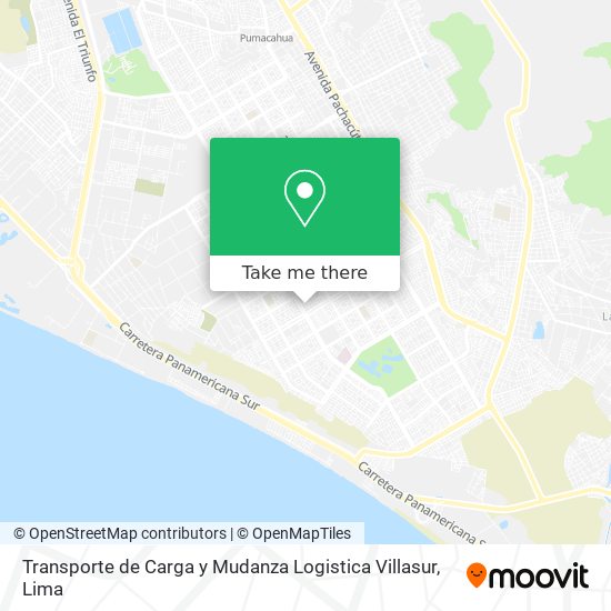 Transporte de Carga y Mudanza Logistica Villasur map