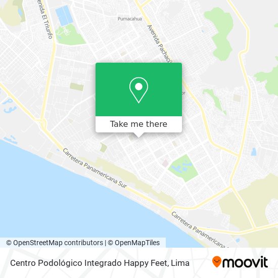 Mapa de Centro Podológico Integrado Happy Feet