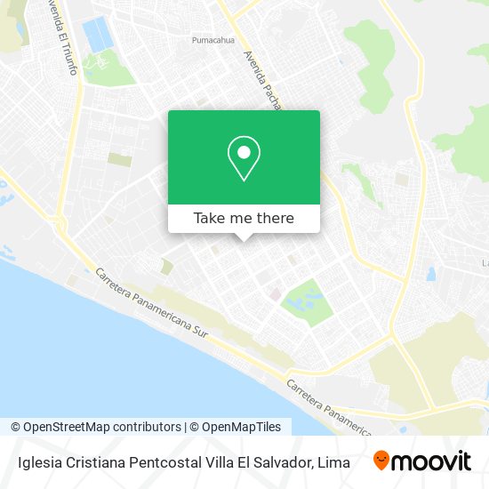 Mapa de Iglesia Cristiana Pentcostal Villa El Salvador