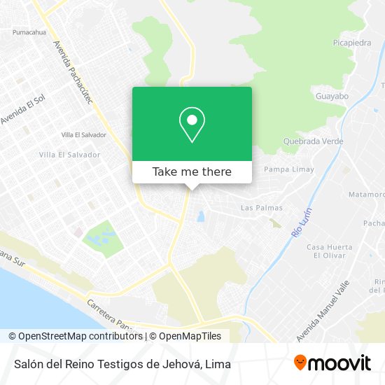 Mapa de Salón del Reino Testigos de Jehová