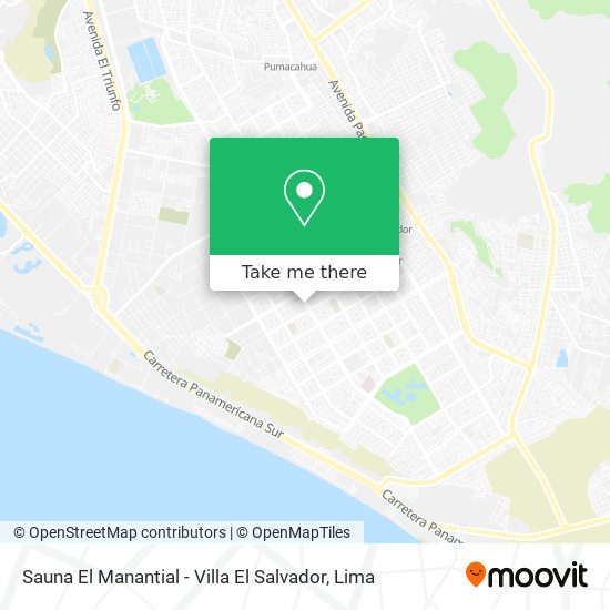 Mapa de Sauna El Manantial - Villa El Salvador