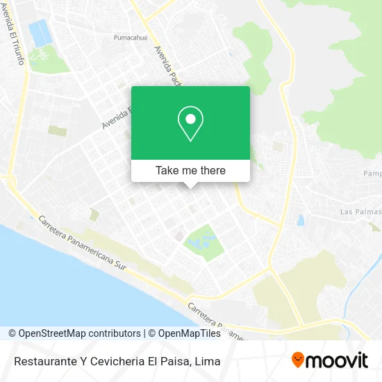 Restaurante Y Cevicheria El Paisa map