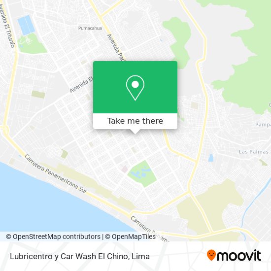 Mapa de Lubricentro y Car Wash El Chino