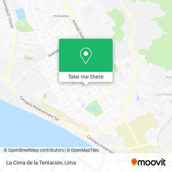 La Cima de la Tentación map