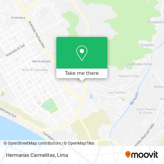 Mapa de Hermanas Carmelitas