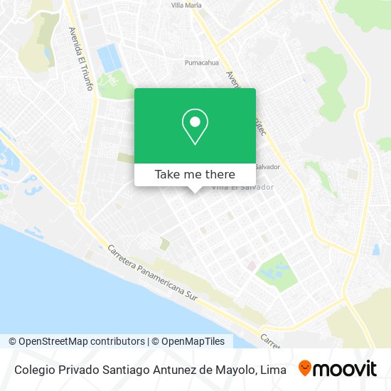 Colegio Privado Santiago Antunez de Mayolo map