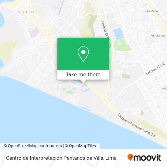 Mapa de Centro de Interpretación Pantanos de Villa