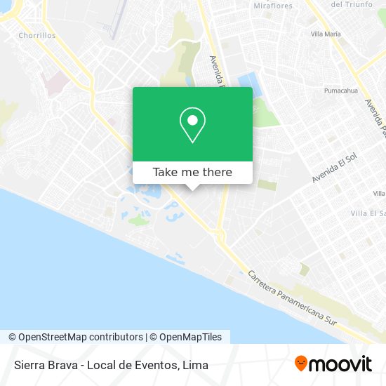 Sierra Brava - Local de Eventos map