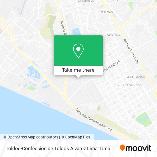 Toldos-Confeccion de Toldos Alvarez Lima map