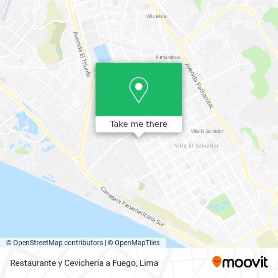 Mapa de Restaurante y Cevicheria a Fuego
