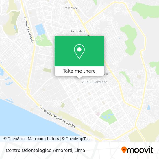 Mapa de Centro Odontologico Amoretti