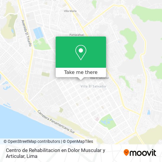 Centro de Rehabilitacion en Dolor Muscular y Articular map