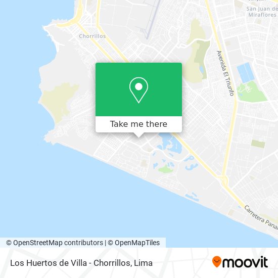 Los Huertos de Villa - Chorrillos map