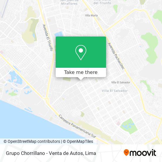 Mapa de Grupo Chorrillano - Venta de Autos