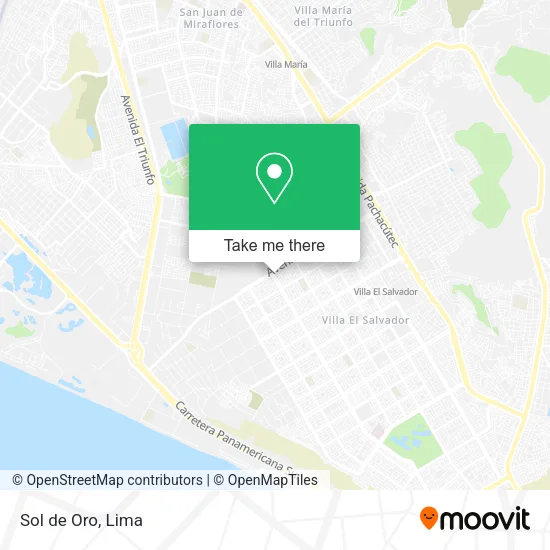Sol de Oro map