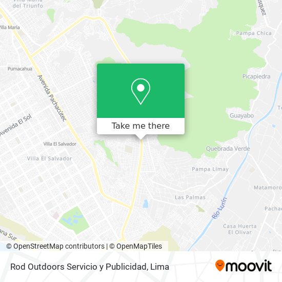 Rod Outdoors Servicio y Publicidad map