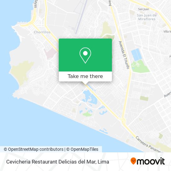Cevicheria Restaurant Delicias del Mar map