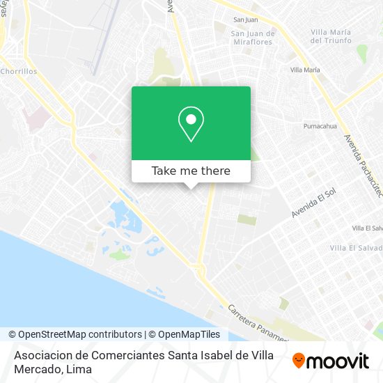 Mapa de Asociacion de Comerciantes Santa Isabel de Villa Mercado