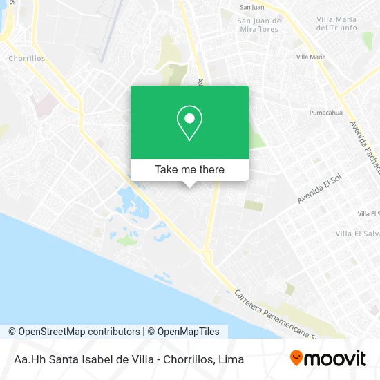 Aa.Hh Santa Isabel de Villa - Chorrillos map