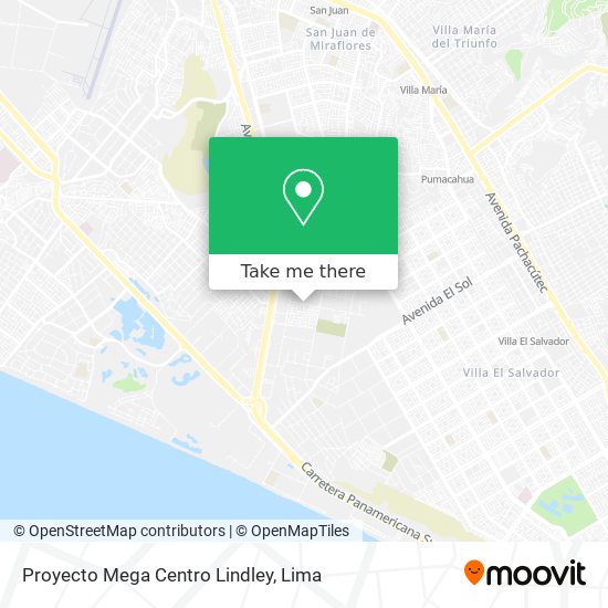 Proyecto Mega Centro Lindley map
