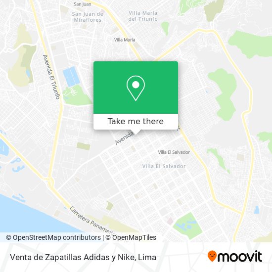 Venta de Zapatillas Adidas y Nike map