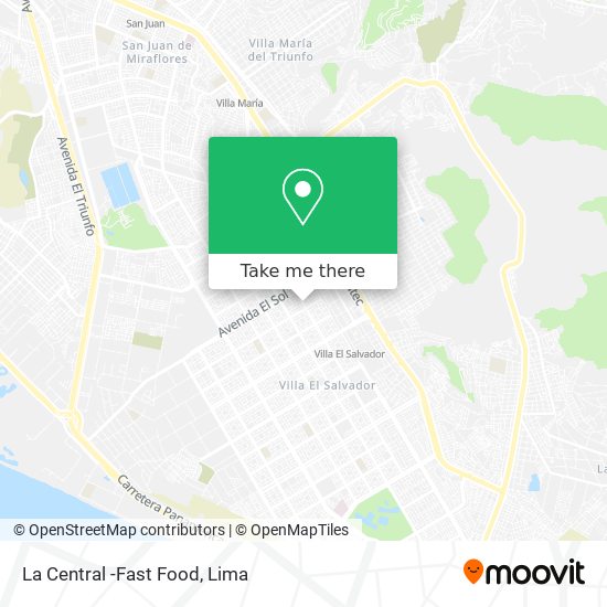 La Central -Fast Food map