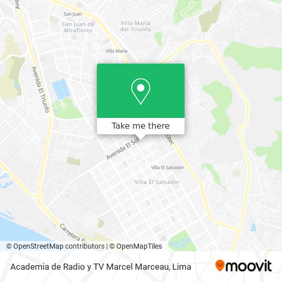 Mapa de Academia de Radio y TV Marcel Marceau