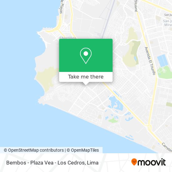 Bembos - Plaza Vea - Los Cedros map