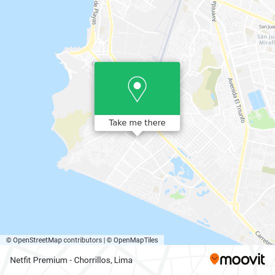 Mapa de Netfit Premium - Chorrillos