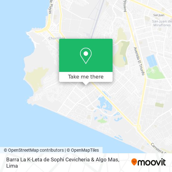 Barra La K-Leta de Sophi Cevicheria & Algo Mas map