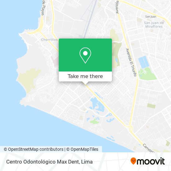 Centro Odontológico Max Dent map