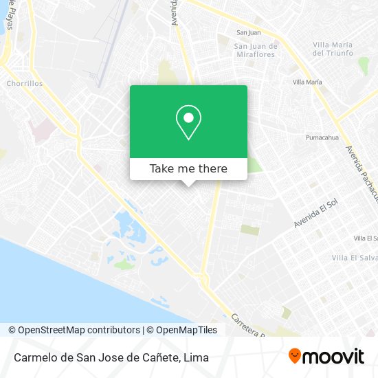 Carmelo de San Jose de Cañete map
