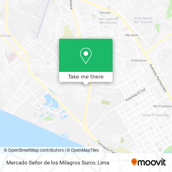 Mercado Señor de los Milagros Surco map