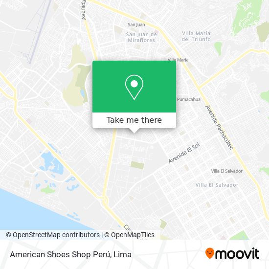 American Shoes Shop Perú map