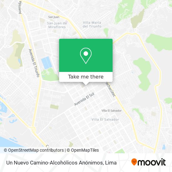 Un Nuevo Camino-Alcohólicos Anónimos map